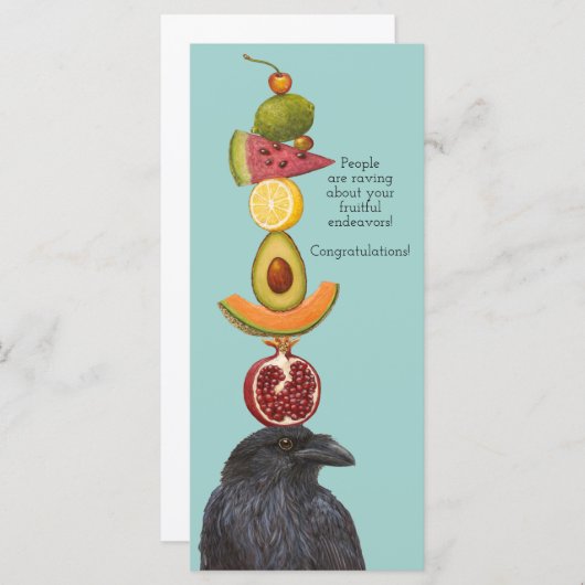 Raven Gefeliciteerd, platte kaart (Voorkant / Achterkant)