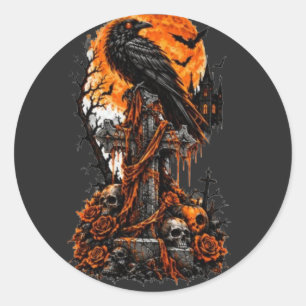 Raven & Geheime Begraafplaats Ronde Sticker