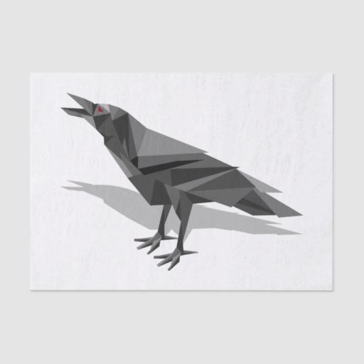 Raven Geometric Cubist Black and White Triangles Tissuepapier (Voorkant)