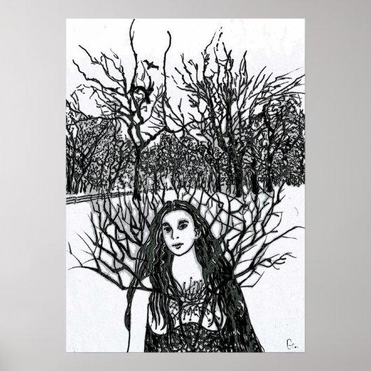 Raven Girl Poster (Voorkant)