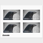 Raven Glamour Shot;  Rechthoekige Sticker (Vel)
