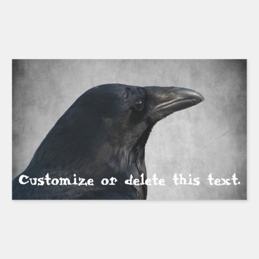 Raven Glamour Shot;  Rechthoekige Sticker (Voorkant)