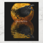 Raven & Golden Moon  wijnlabels Wijn Etiket (Enkel label)