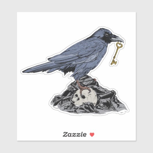 Raven Gothic 14-inch x 14-inch vinylbesproeiers, o Sticker (Vel)