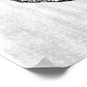 Raven Gothic Black en White Horror Ink Tekening Poster (Hoek)