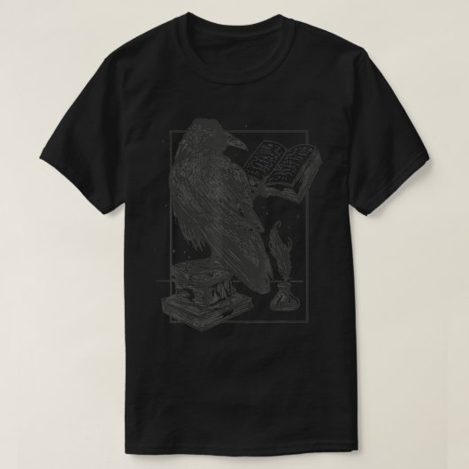 Raven Gothic Dark Academic Magic Gothic Crow Occul T-shirt (Design voorkant)