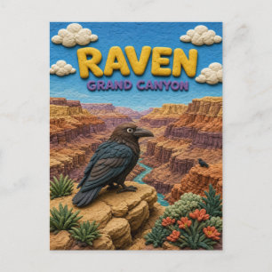 Raven Grand Canyon Modern KlayKoo Briefkaart