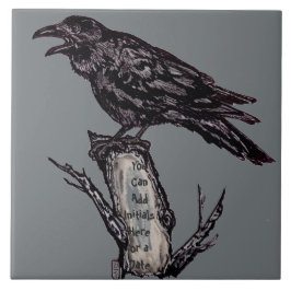 Raven Grey Art Ceramic Tegel Trivet personaliseert Tegeltje
