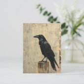 Raven Grunge gescheurd schilderij Briefkaart (Staand voorkant)