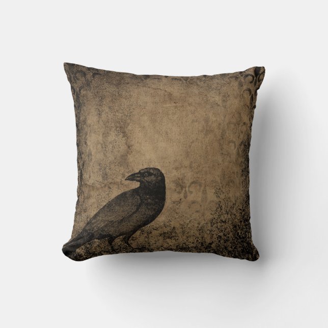 Raven grunge halloween kussen (Voorkant)