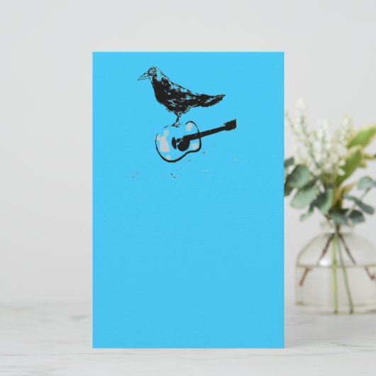 raven guitar briefpapier (Staand voorkant)