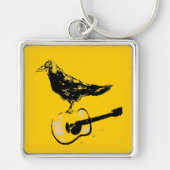 raven guitar-lied (gitaarkleur) sleutelhanger (Voorkant)