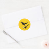 raven guitar ronde sticker (Envelop)