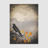 Raven Halloween Decoupage Tissue Paper Tissuepapier (Voorkant)