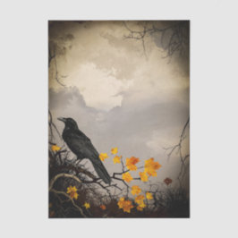Raven Halloween Decoupage Tissue Paper Tissuepapier
