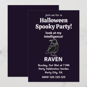 Raven Halloween Griezeldagfeest Raven Kaart