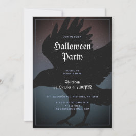 Raven Halloween-nacht sterrenhemel Grunge Kaart
