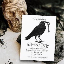 Raven Halloween Party Uitnodiging Briefkaart