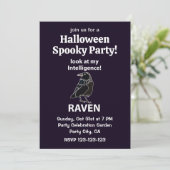 Raven Halloween Spooky Party Raven Kaart (Staand voorkant)