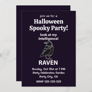 Raven Halloween Spooky Party Raven Kaart