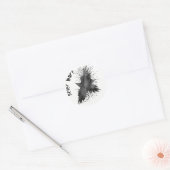 Raven Halloween Sticker (Envelop)