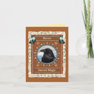 Raven Heilige Magische Energie Kaart