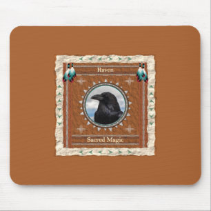 Raven Heilige Magische Energie Muismat
