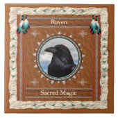 Raven Heilige Magische Energie Tegeltje (Voorkant)