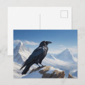 Raven high in the mountains briefkaart (Voorkant / Achterkant)