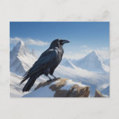Raven high in the mountains briefkaart (Voorkant)