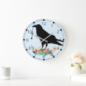 Raven Holding Key and Standing On Flowers Grote Klok (Huis)