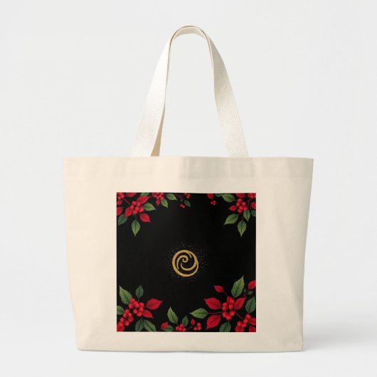 Raven Holiday Radiance Grote Tote Bag (Voorkant)