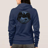Raven Hoodie Jacket Women's Raven Crow Art Jacket (Achterkant)