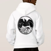 Raven Hoodie Kind Raven / Crow Art Kind jas (Achterkant)