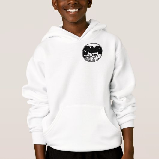 Raven Hoodie Kind Raven / Crow Art Kind jas (Voorkant)