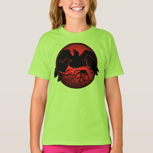 Raven Hoodie Sweatshirt Kind Raven Hooded Shirt (Voorkant)