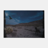 Raven Horse of Desert Landschap Zuidwest Deurmat (Voorkant)