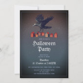 Raven Houses Moonlight Halloween Night Kaart (Voorkant)