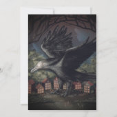 Raven Houses Moonlight Halloween Night Kaart (Achterkant)