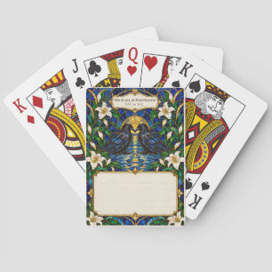 Raven Huwelijksgastenboek Handtekeningen Deck Pokerkaarten