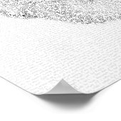 Raven illustratie gemaakt van de tekst van het ged poster (Hoek)