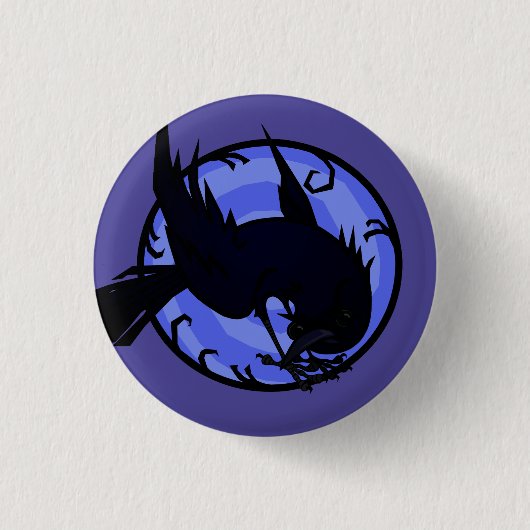RAVEN ILLUSTRATIE RONDE BUTTON (Voorkant)