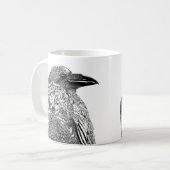 Raven Illustration Coffee Mok (Voorkant links)