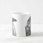 Raven Illustration Coffee Mok (Center)