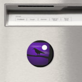 raven_illustration_Vector_Clipart zwart paars Magneet (Insitu (Vaatwasser))