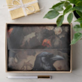 Raven in Bloemen 4 Decoupage Papier (Geschenk)