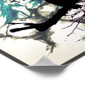 Raven in de bossen, de maan en bijkantoren poster (Hoek)