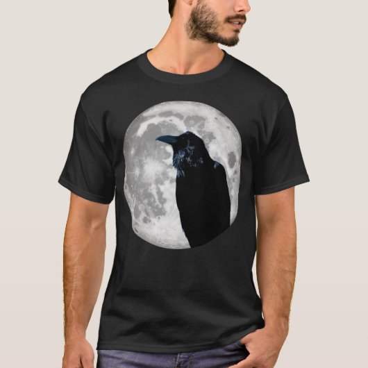 Raven in de maan t-shirt (Voorkant)