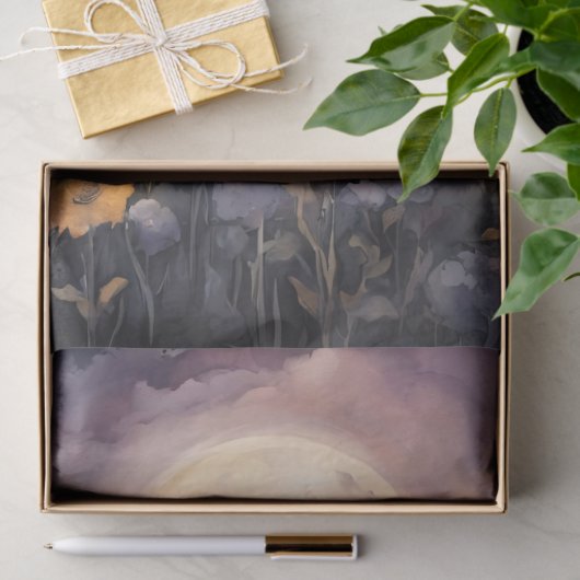 Raven in de Moonlight Waterverf Decoupage Tissuepapier (Geschenk)