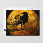 Raven in de nacht briefkaart (Voorkant / Achterkant)